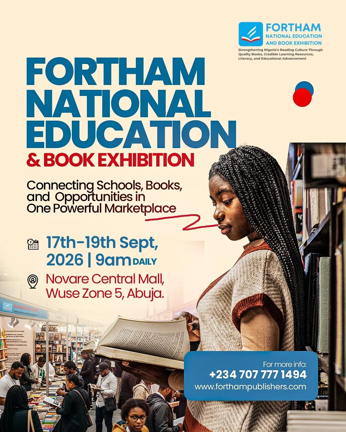 Visitors at the Fortham National Education and Book Exhibition